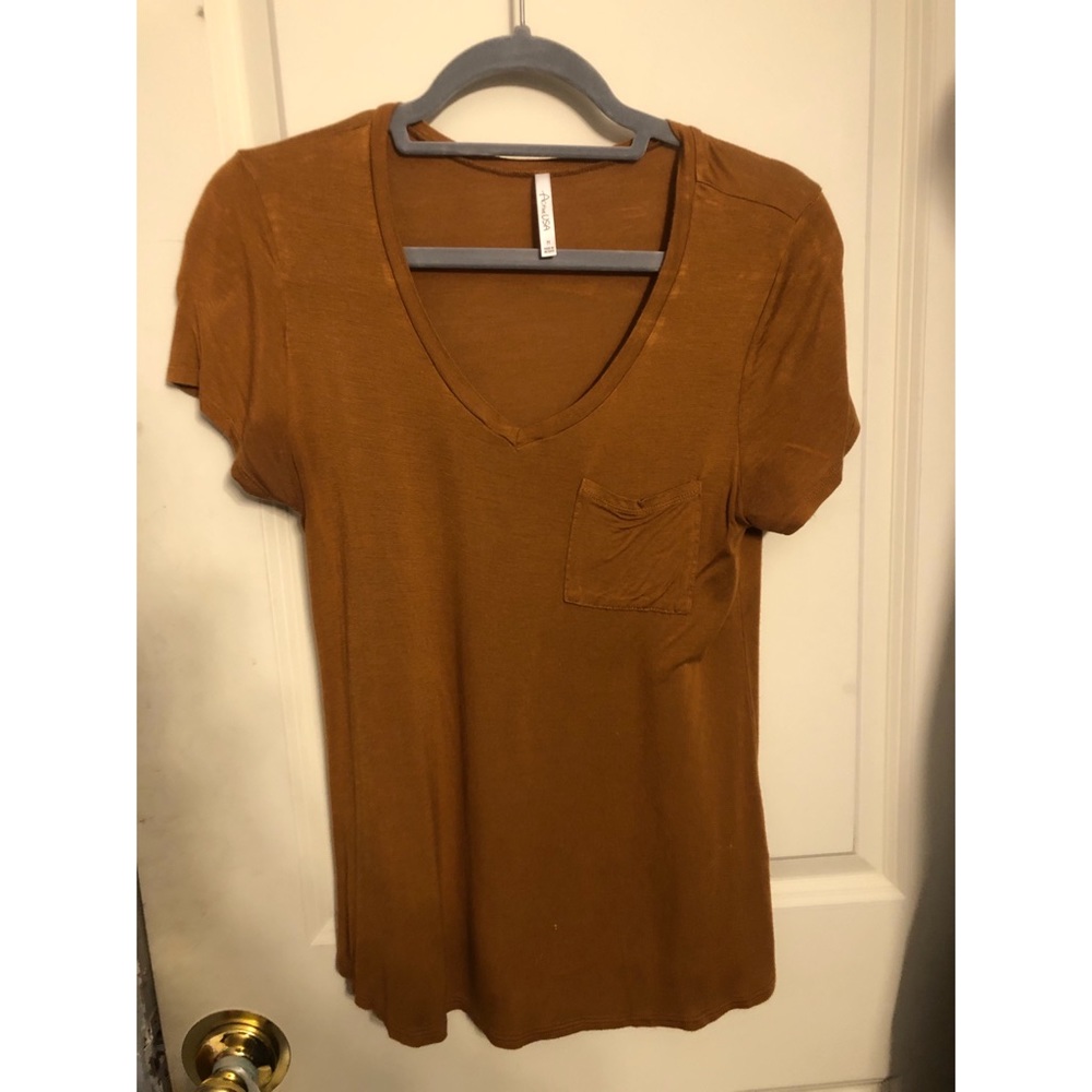 Brown Pocket Tee